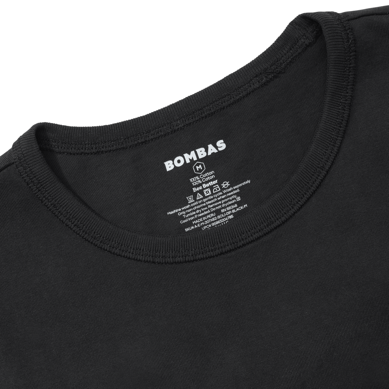 Premium Weight Pocket Crew Neck T-Shirt - Black Detail [7248]