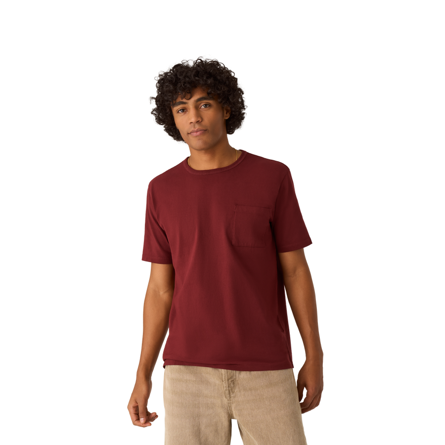 Men’s Premium Weight Pocket Crew Neck T-Shirt - Casual Layer Comfort