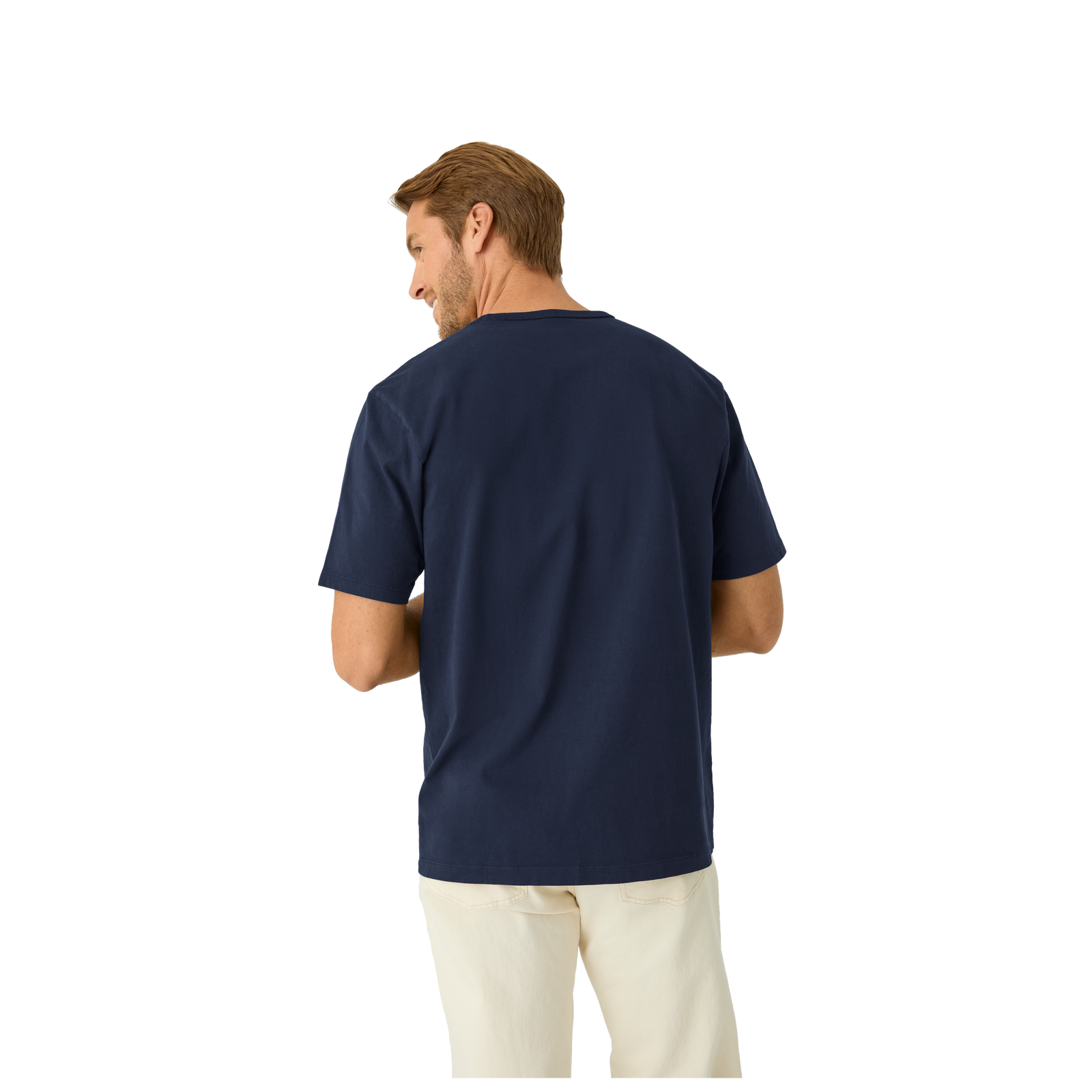 Premium Weight Pocket Crew Neck T-Shirt - Midnight Navy MO3 [7248]