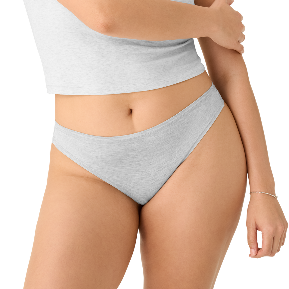 Women's Super Soft Thong - Varsity Grey Heather WO1 [7704]