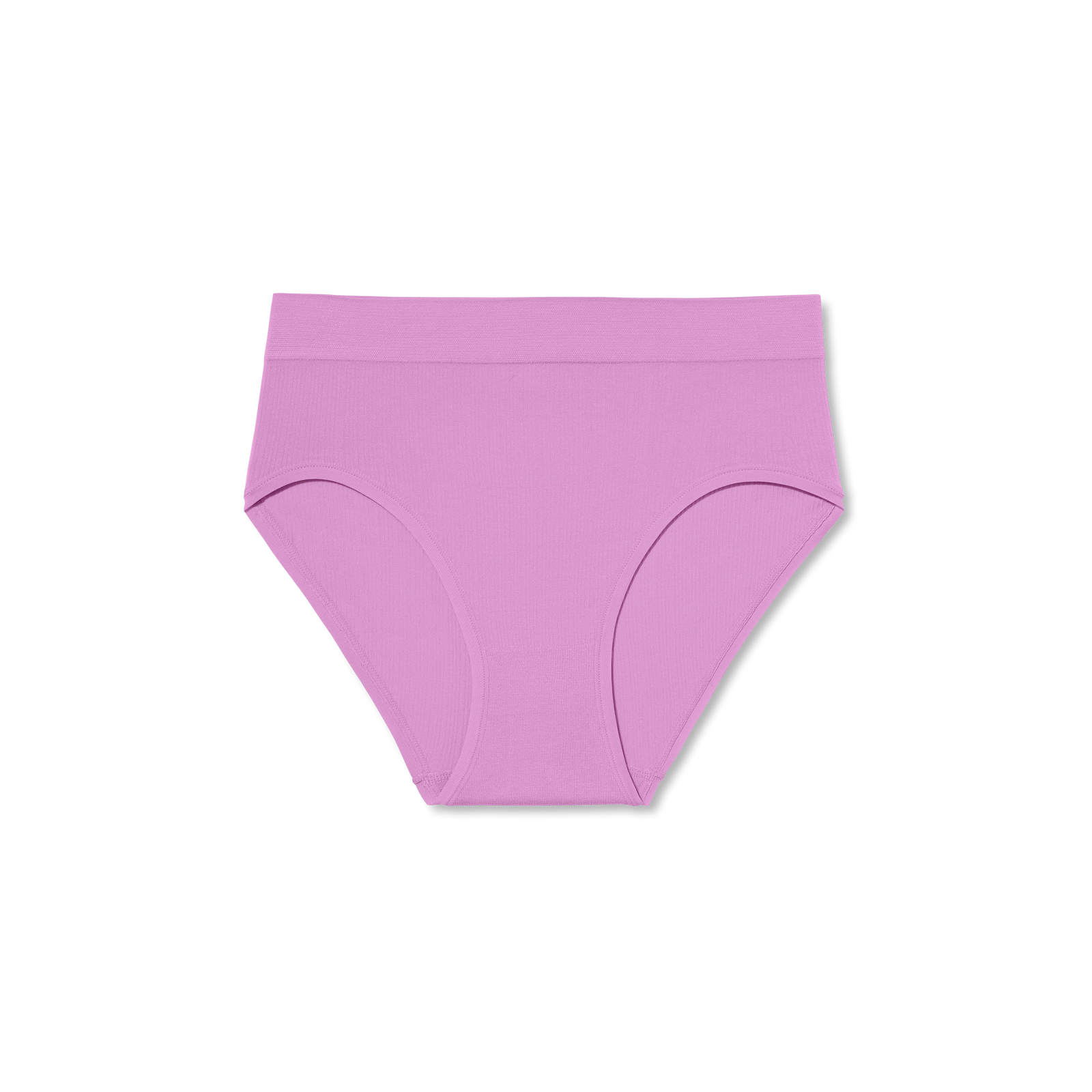 Women's Ribbed Seamless High Rise Brief - Violet Orchid L Front [7718]