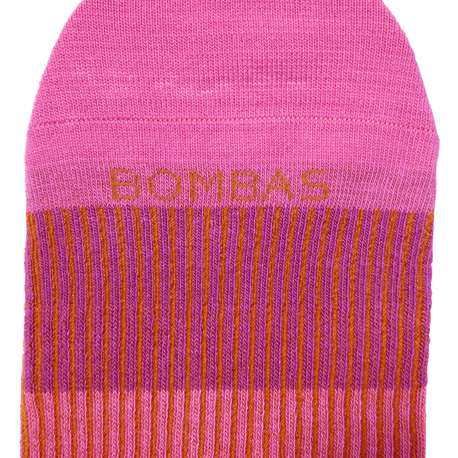 Youth Lightweight Stripe Quarter Sock - Bold Pink - Detail [7766]