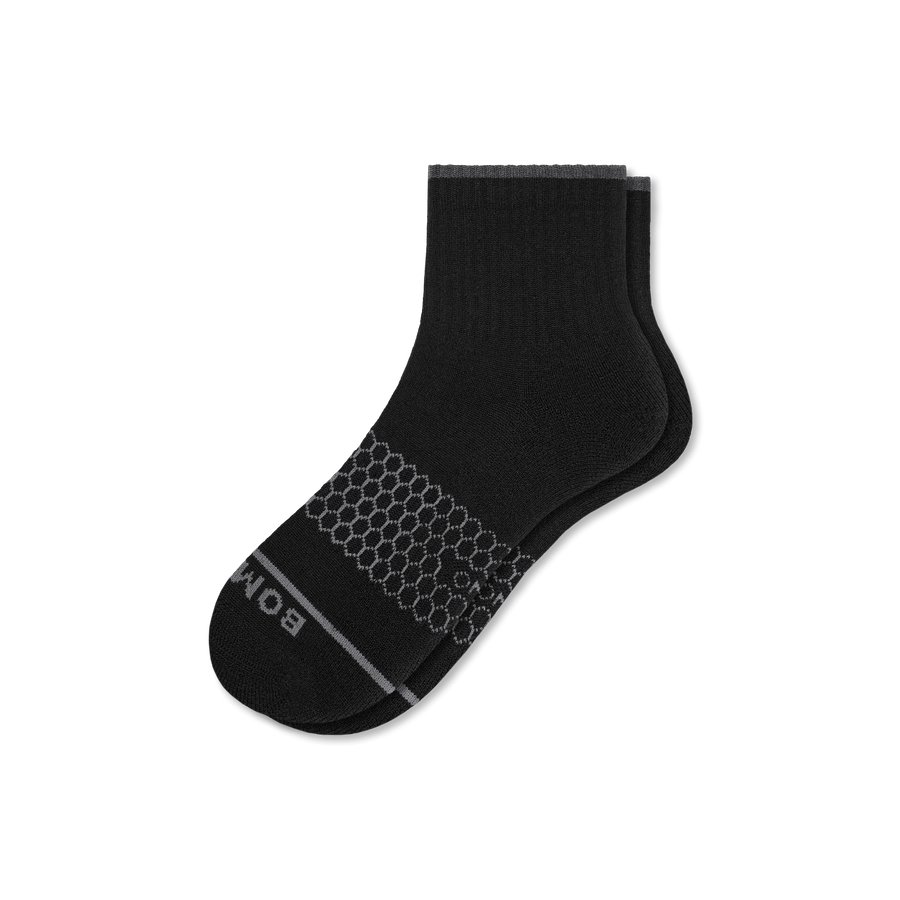 Men's Merino Wool Blend Quarter Socks - Classic Travel Support