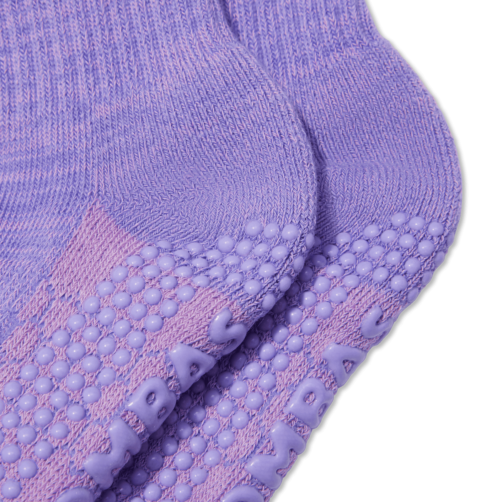 Toddler Two Tone Gripper Calf Socks - Iris Violet Orchid Detail [7808]