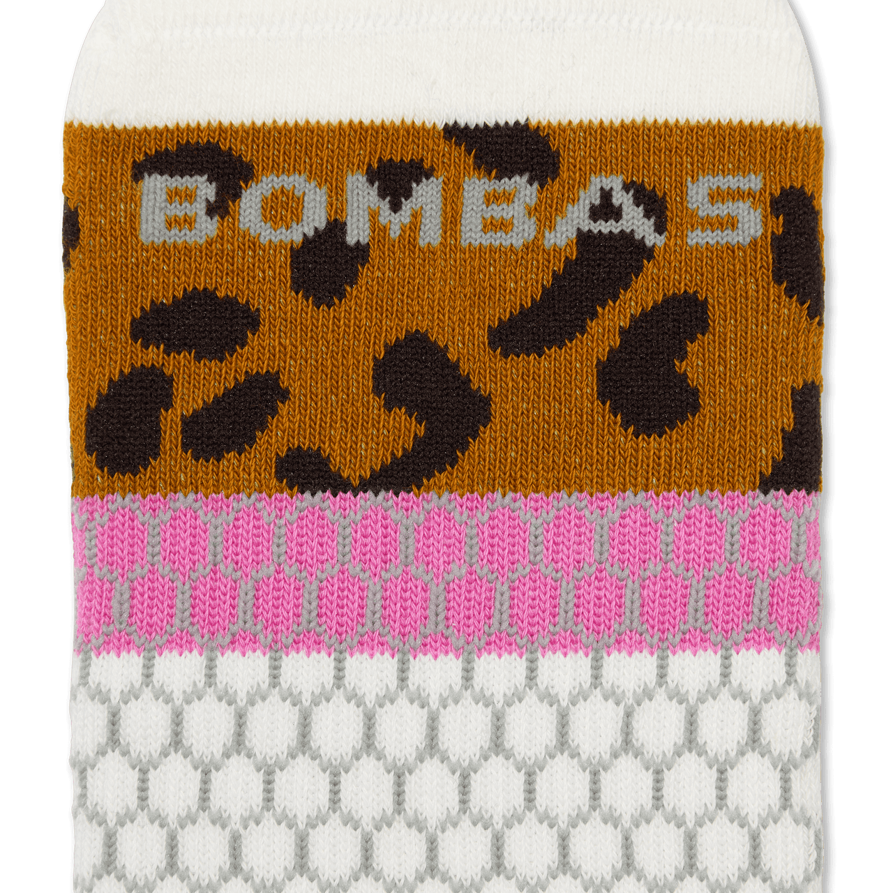 Women's Wild Wear Ankle Socks - Soft White Leopard Detail [7813]