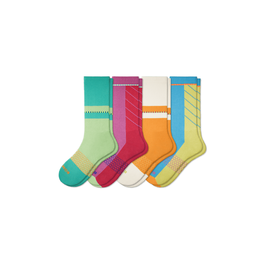 Black Hive Collection Calf Sock 4-Pack - Breathable Recovery Cushion
