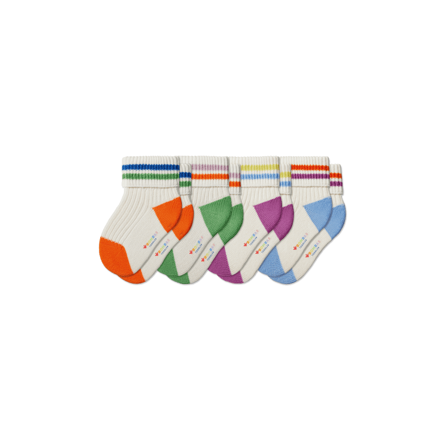 Toddler Pride Calf Sock 4-Pack - Light Home Wear