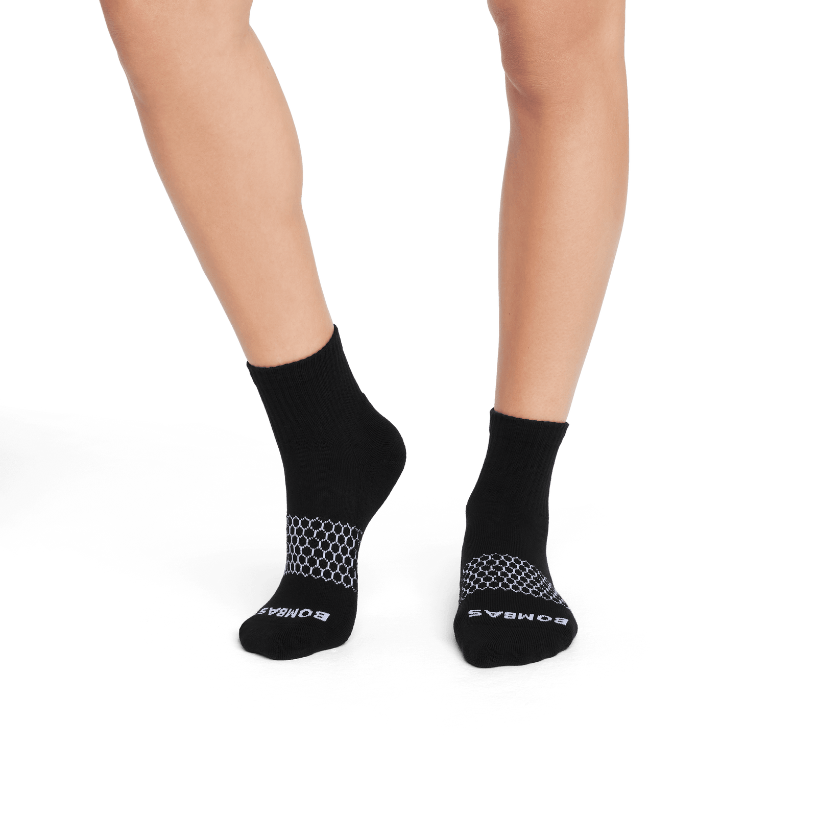 Solid Quarter Socks - Black WO1 [8002]