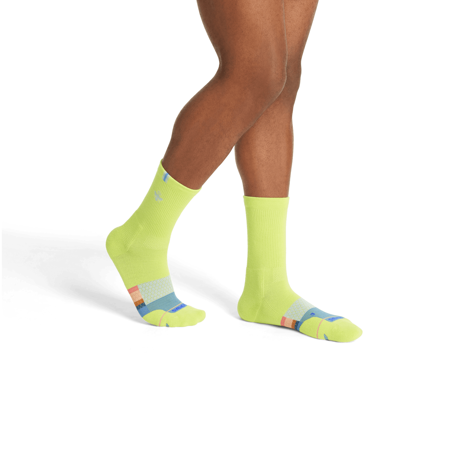 Merino Wool Blend Athletic Calf Socks - Green Chartreuse MO1 [8068]