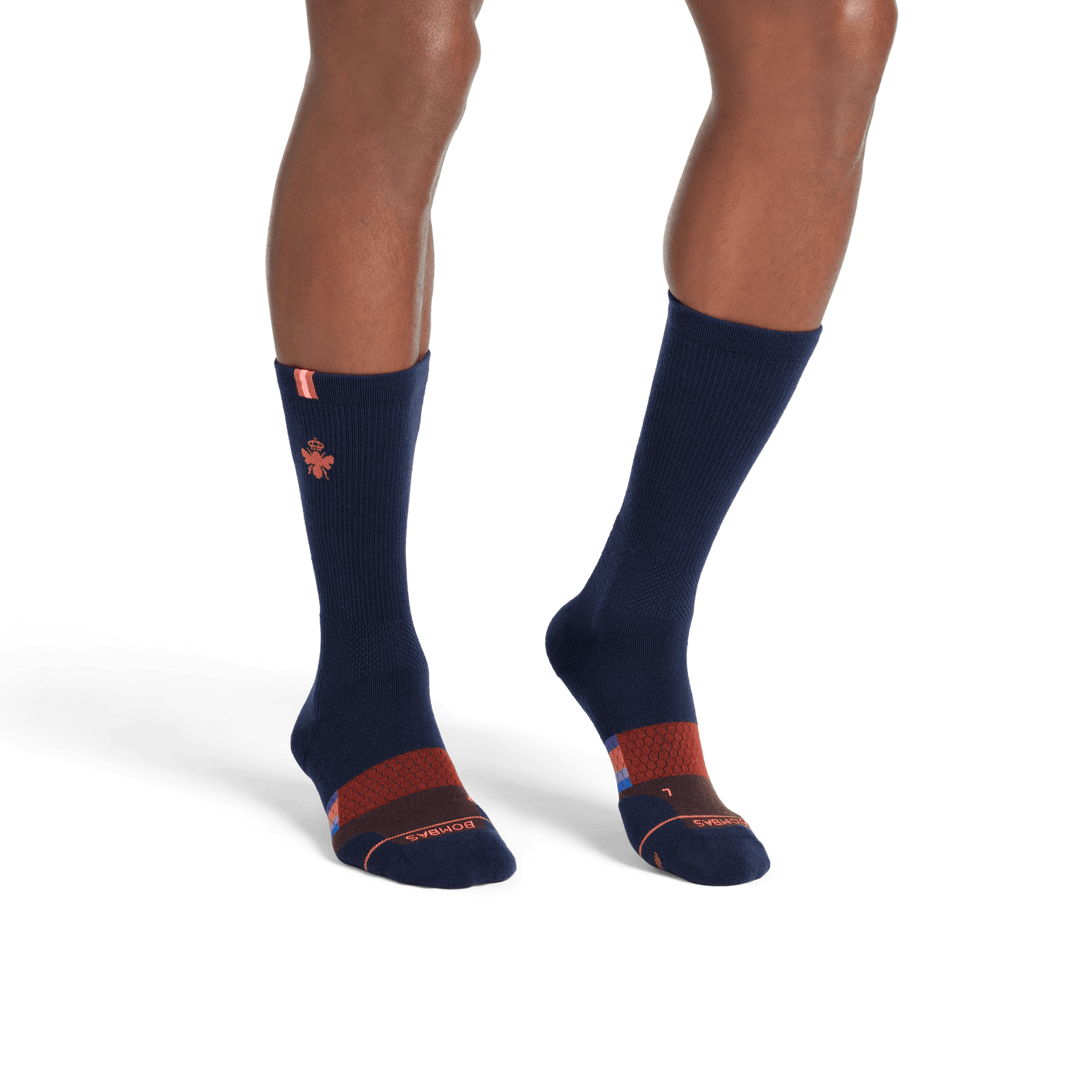 Merino Wool Blend Athletic Calf Socks - Midnight Navy MO1 [8068]