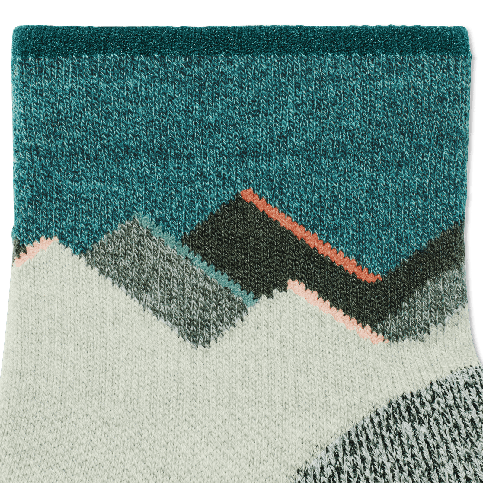 Merino Wool Blend Hiking Quarter Socks - Putty Green Detail [8081]