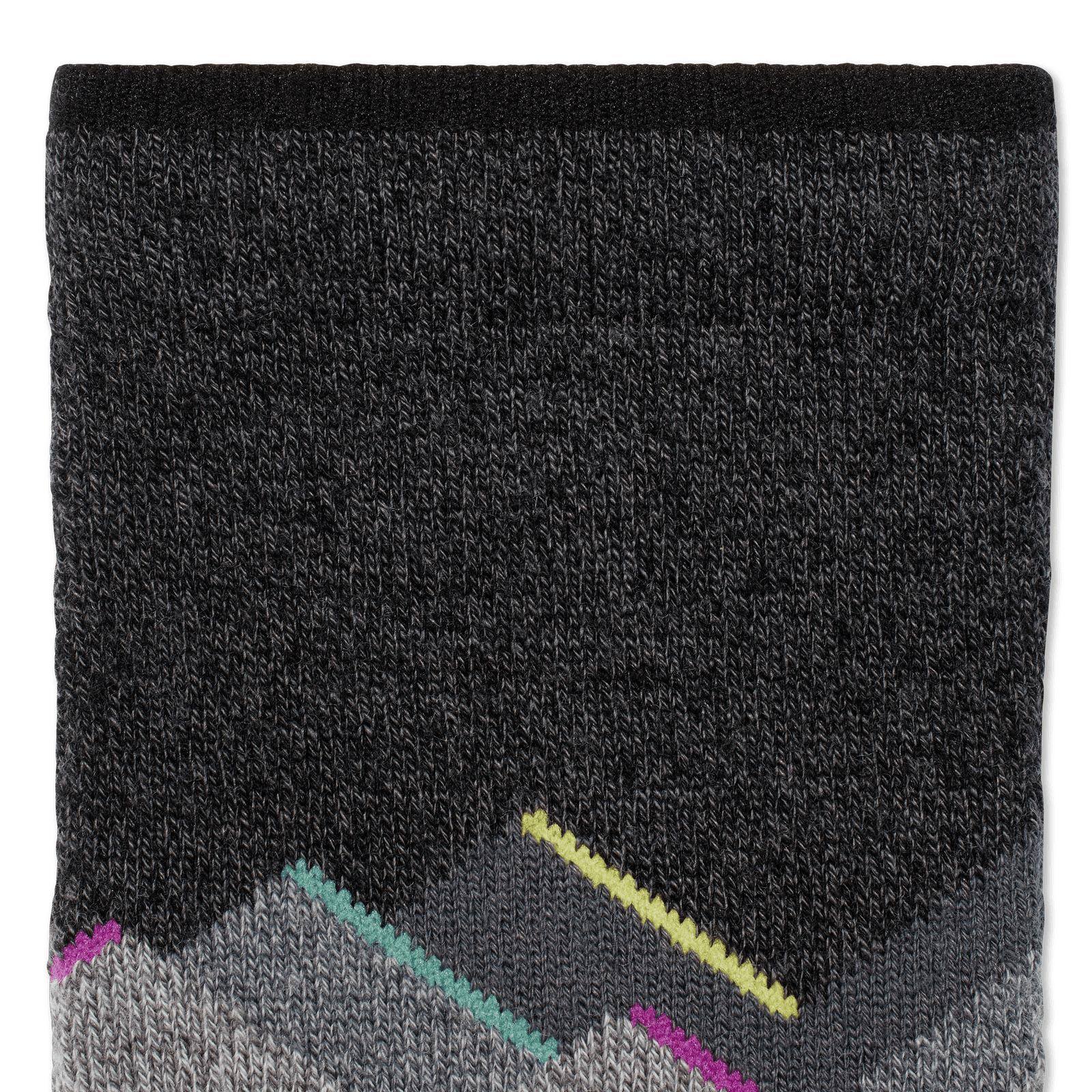 Merino Wool Blend Hiking Calf Socks - Charcoal Ash Detail [8082]