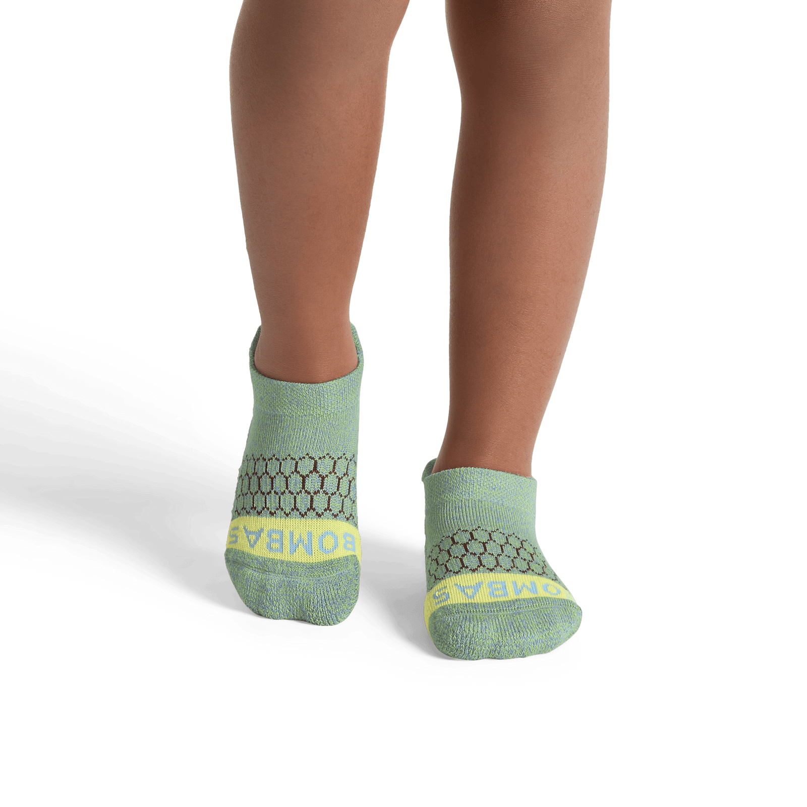 Marl Gripper Ankle Socks - Chalk Blue / Green Chartreuse TO1 [8106]
