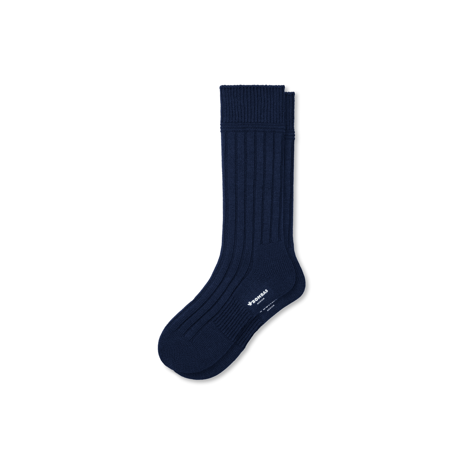 Merino Cashmere Blend Calf Socks - Midnight Navy L [8155]
