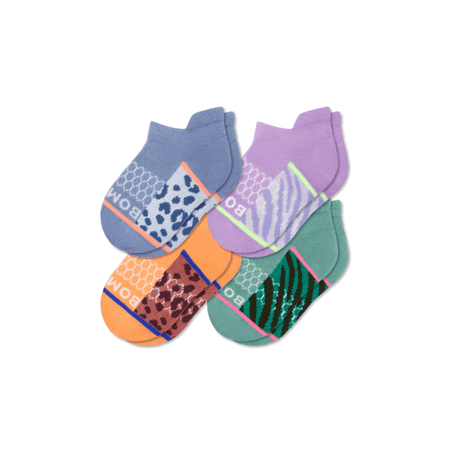 Toddler Wild Wear Ankle Sock 4-Pack - Cushion Office Wear