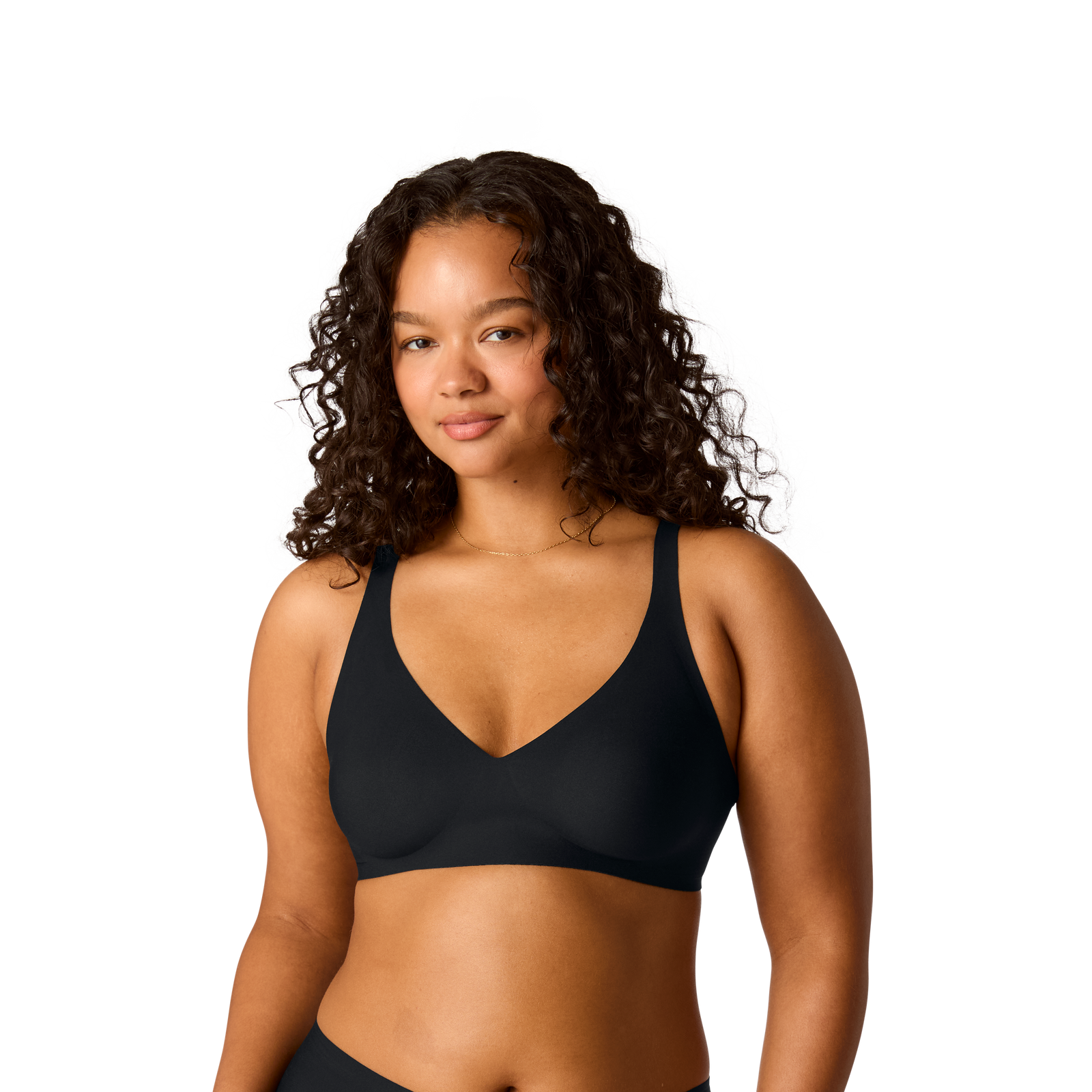 No Show Plunge Bralette - Black WO1 [8252]