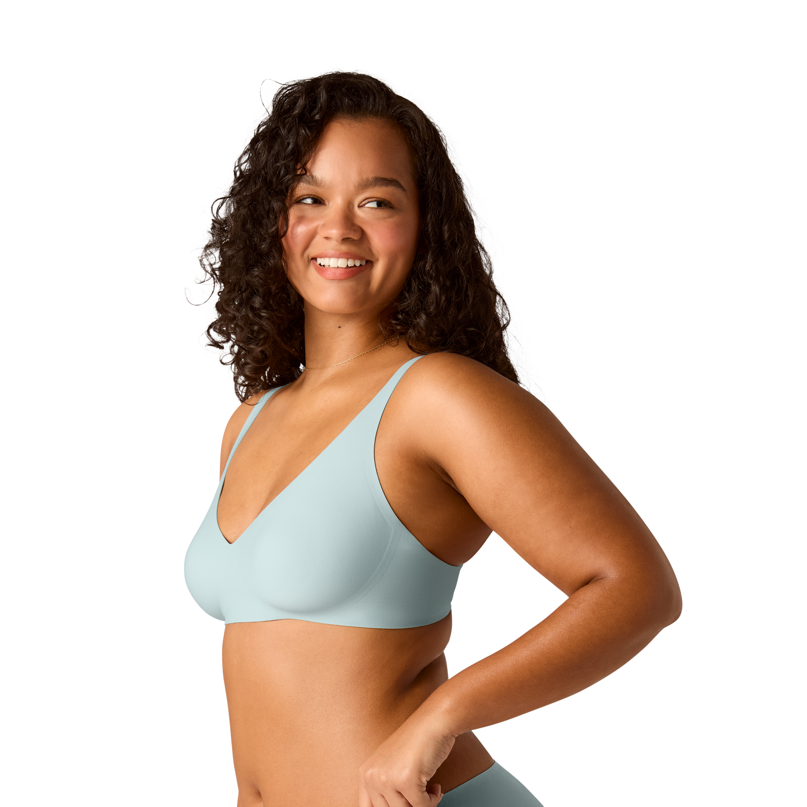 Women's No Show Plunge Bralette - Misty Sky WO2 [8252]
