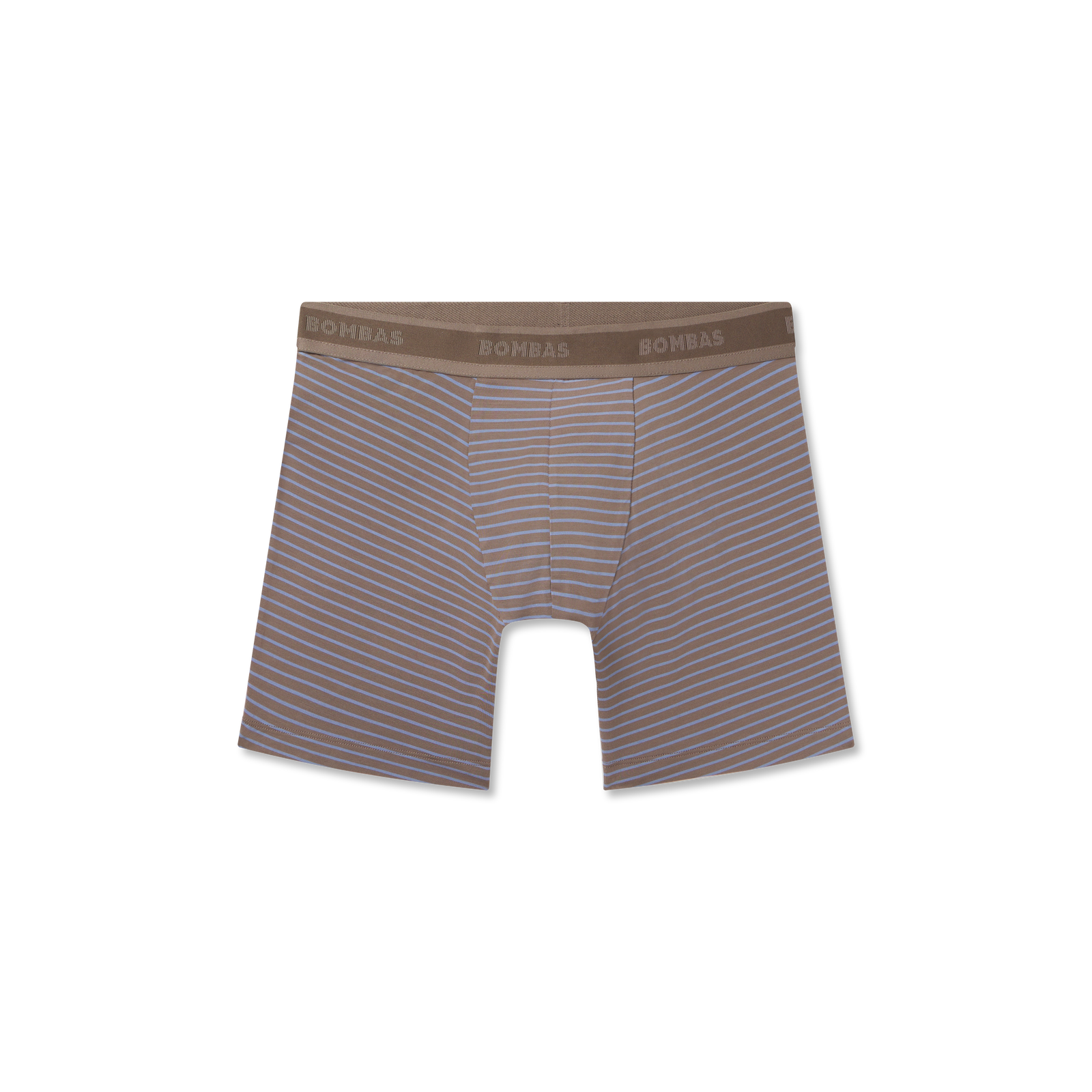 Men's Soft Flex Boxer Brief - Mushroom Grey / Oyster Blue Stripe L [8287]