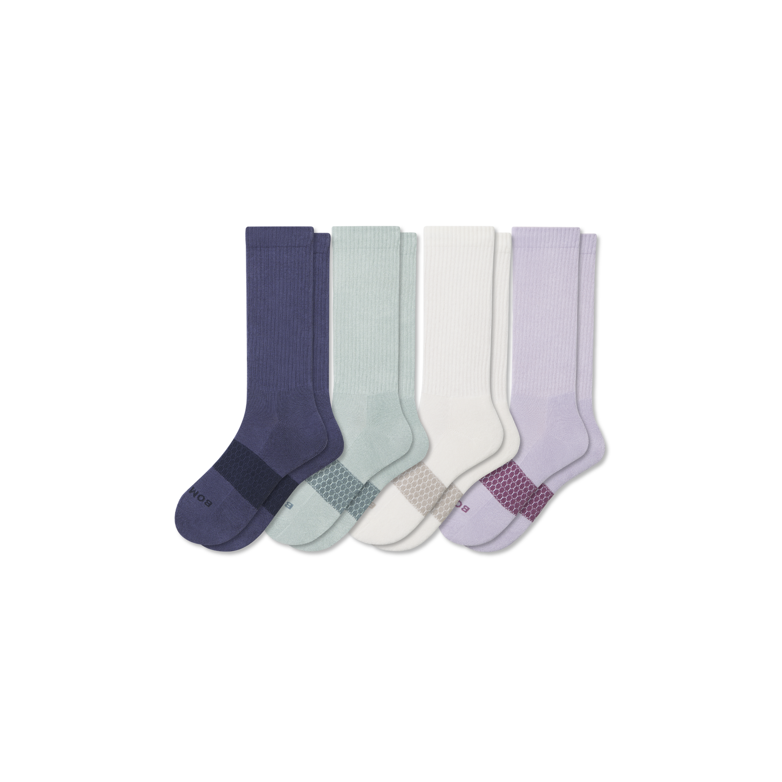 Women's Solids Calf Sock 4-Pack - Lavender Mist Mix L [8416]