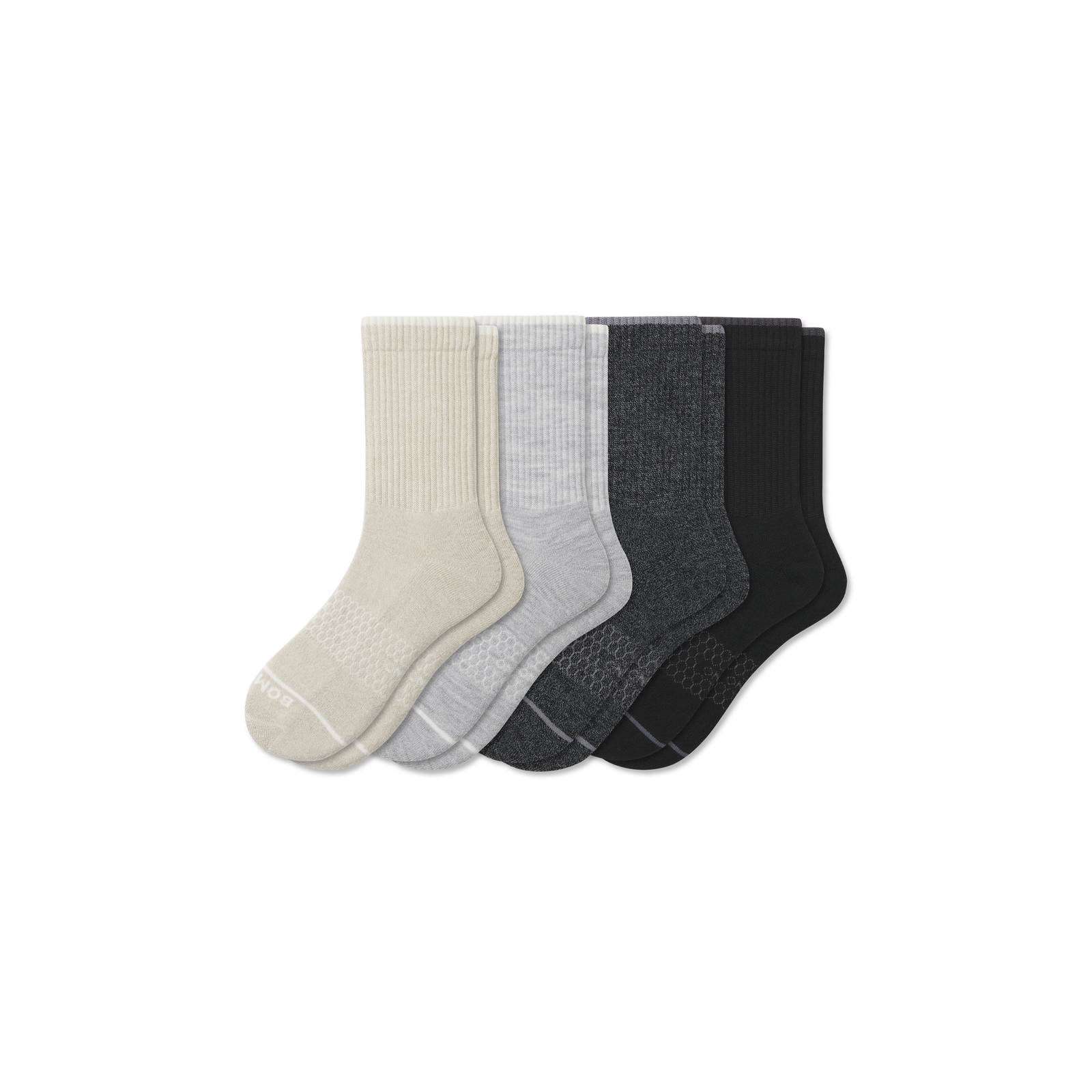 Merino Wool Blend Half Calf Sock 4-Pack - Mixed L [8423]