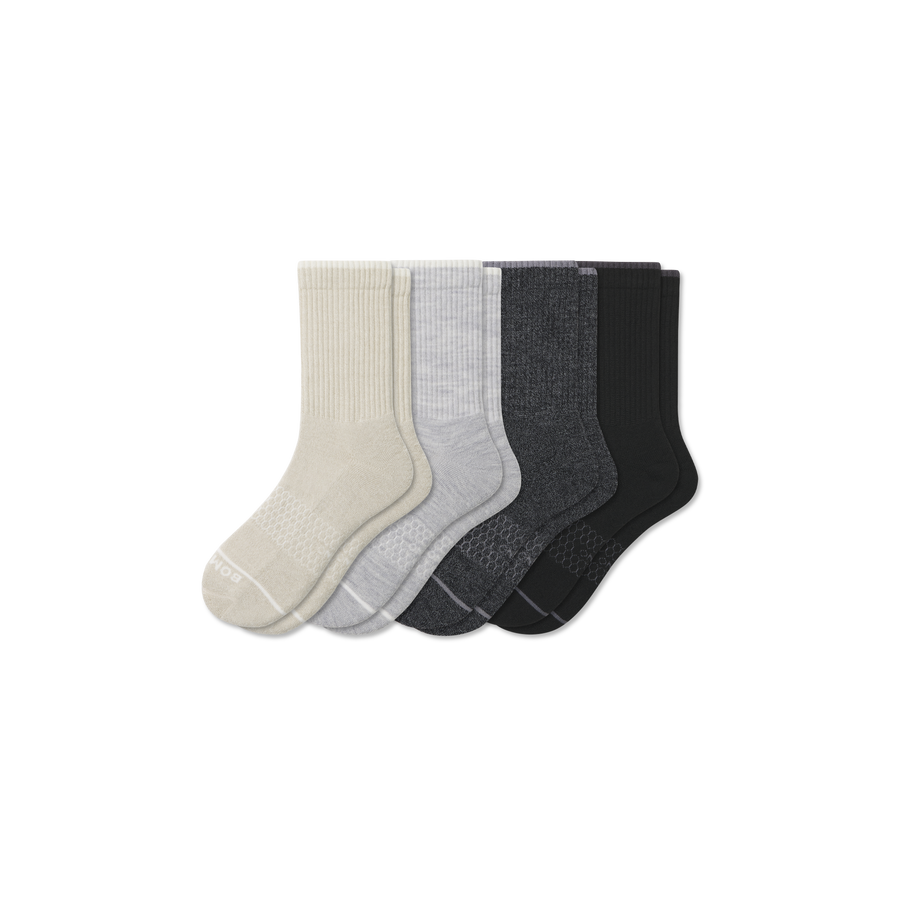 Men's Merino Wool Blend Half Calf Sock 4-Pack - Cozy Comfort