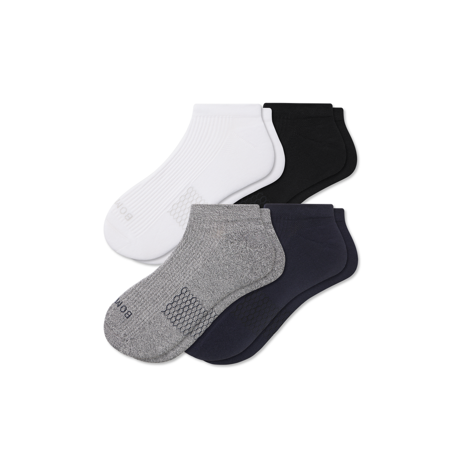 Men's Modern Rib Ankle Sock 4-Pack - Soft Run Comfort
