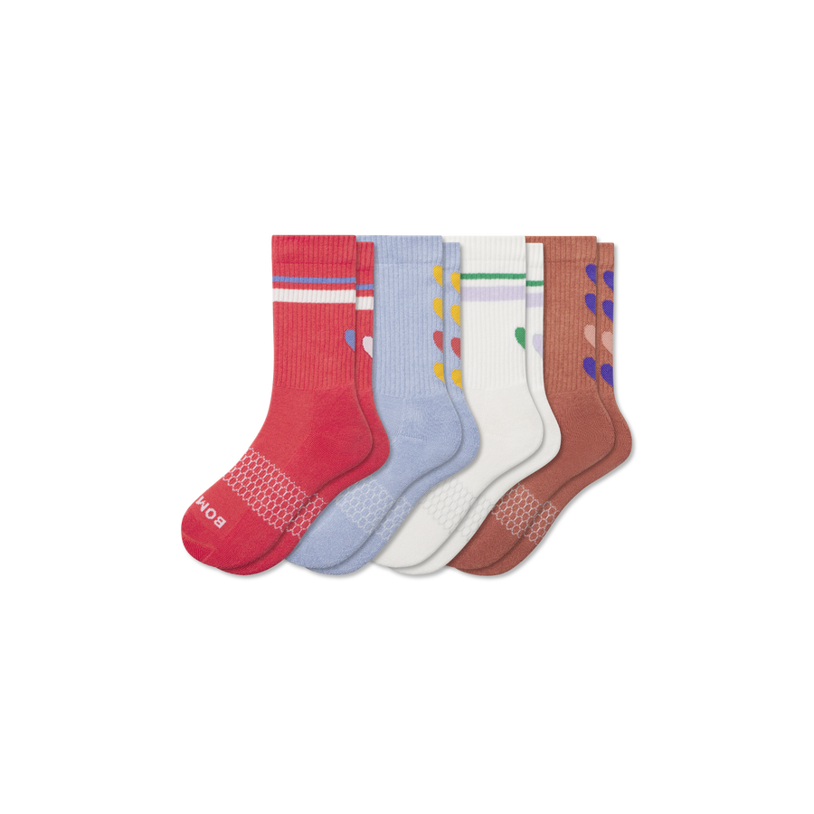 Youth Hearts Calf Sock 4-Pack - Modern Shift Rotation