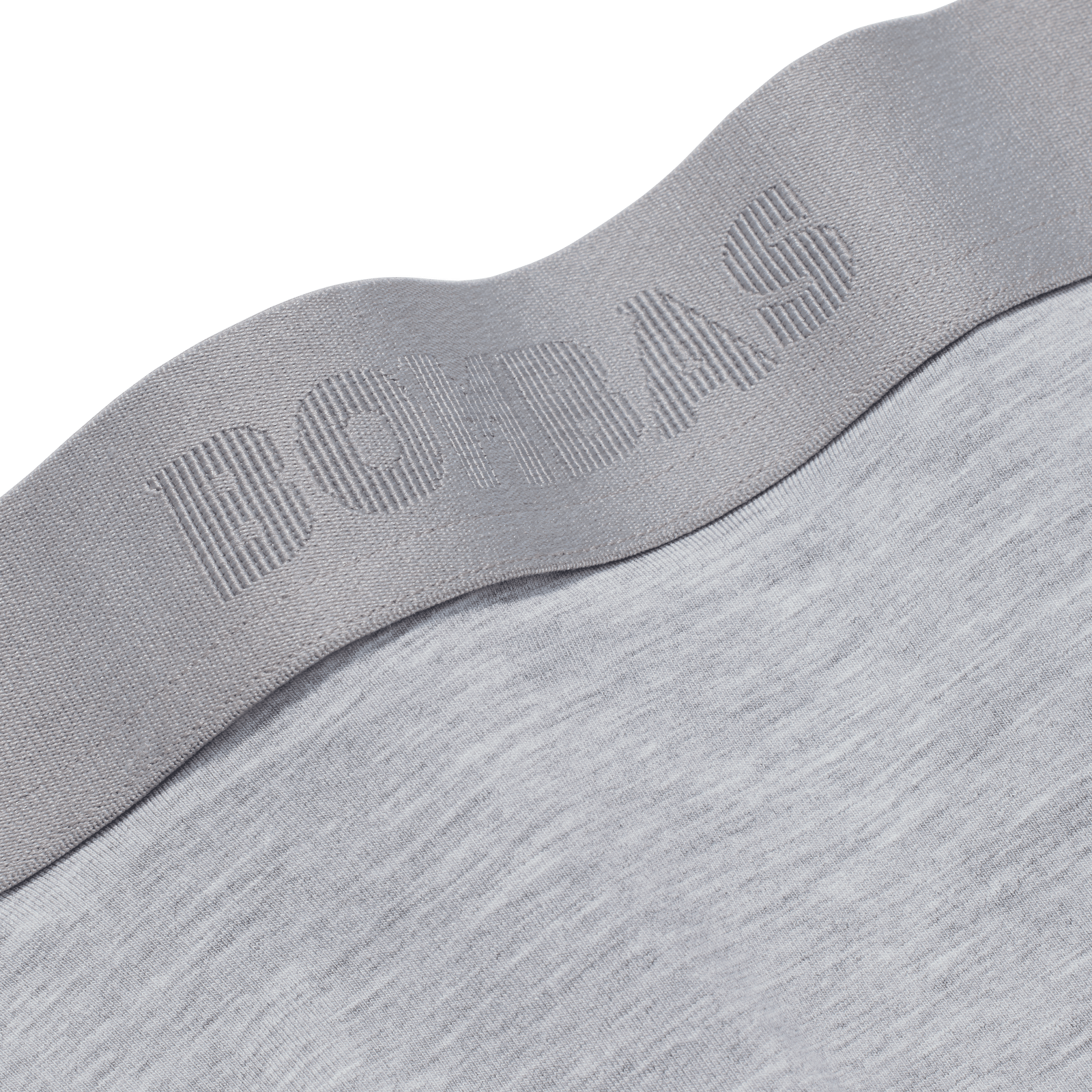 Men's Cotton Modal Blend Boxer Brief - Classic Fly - Medium Heather Grey Detail [8470]