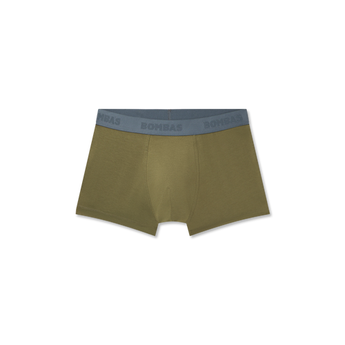 Men's Cotton Modal Blend Trunk - OLIVE MOSS / PEBBLE WAISTBAND L [8472]