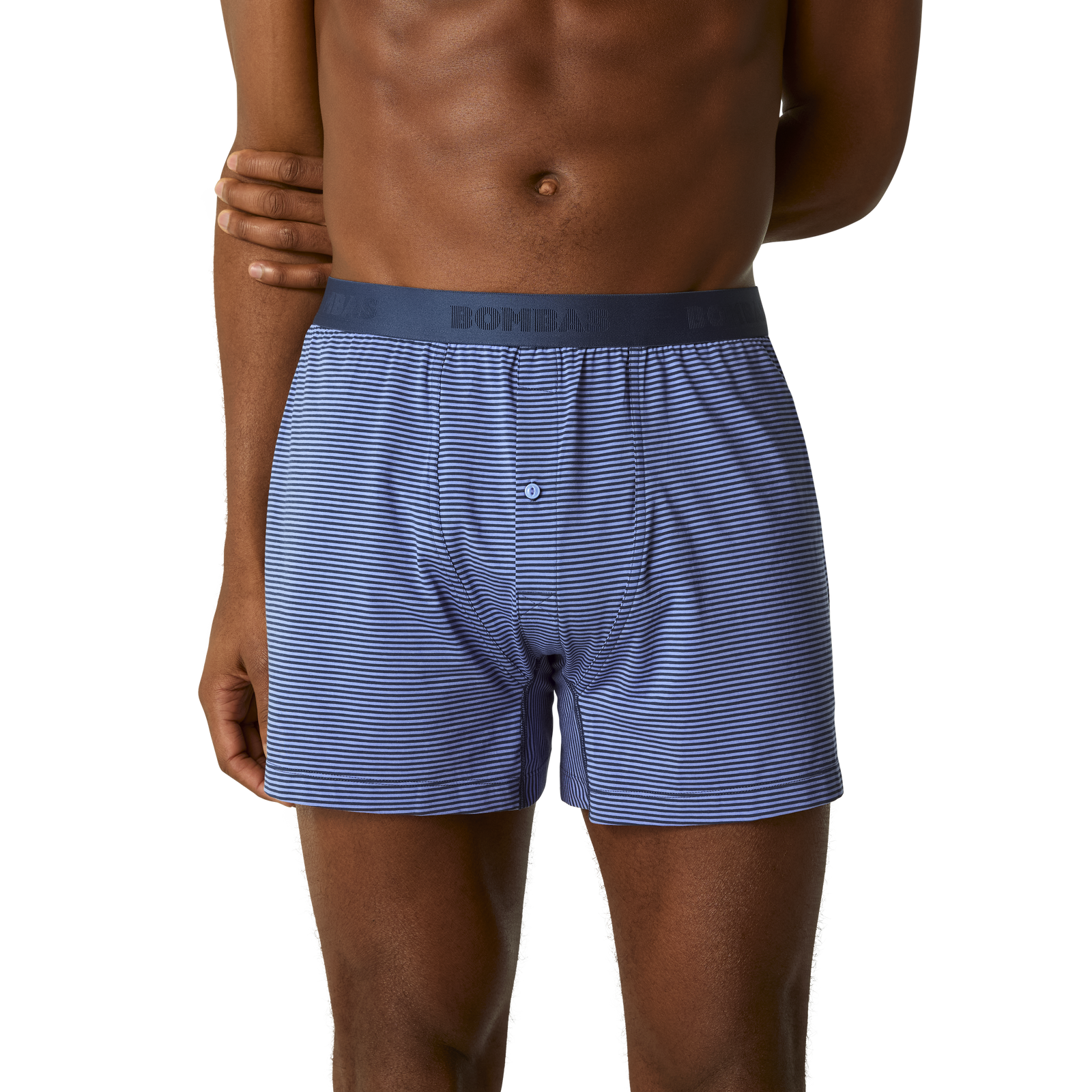 Cotton Modal Blend Boxer Brief - PERI SKY / TIDAL NAVY MICRO STRIPE MO1 [8473]
