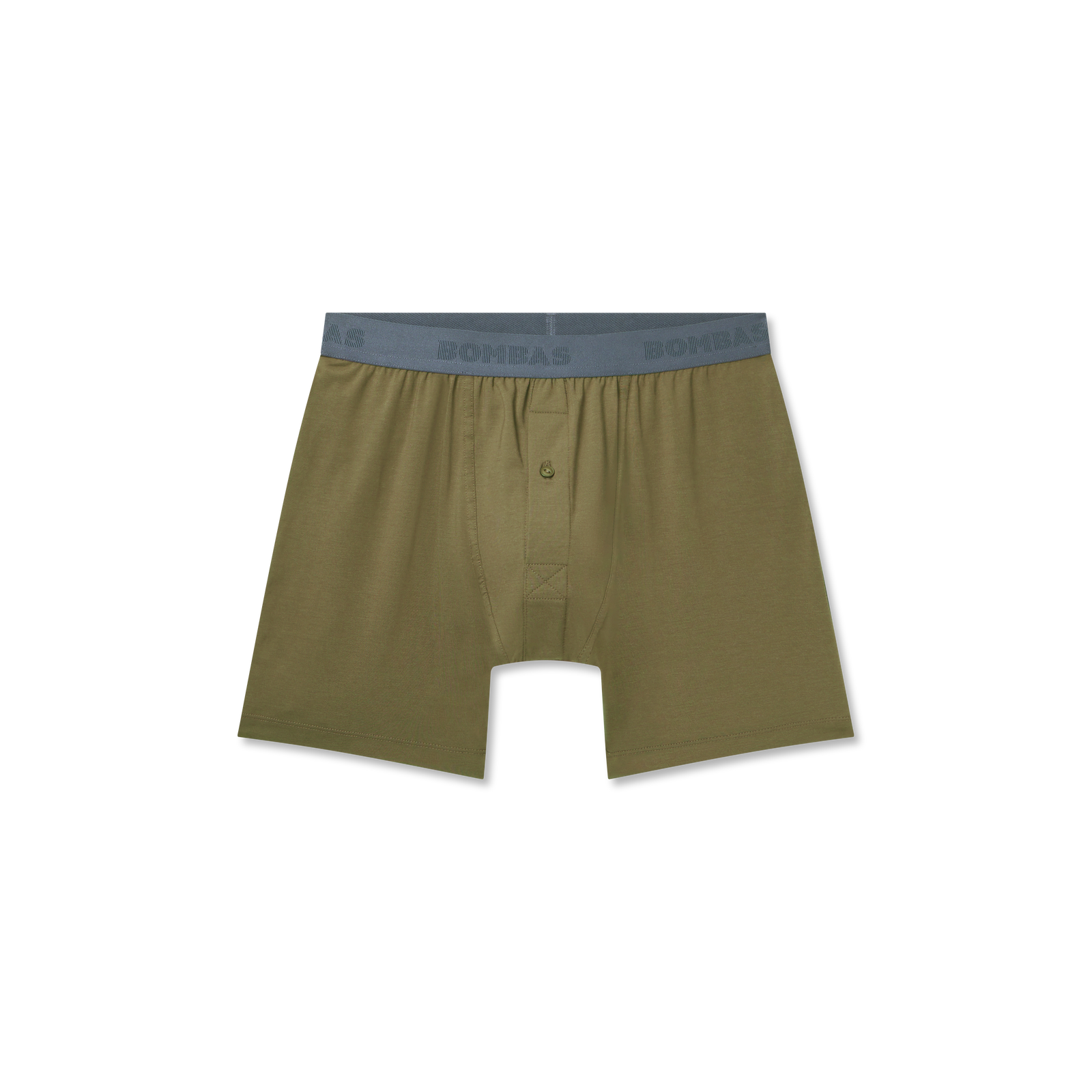 Men's Cotton Modal Blend Boxer - OLIVE MOSS / PEBBLE WAISTBAND L [8473]