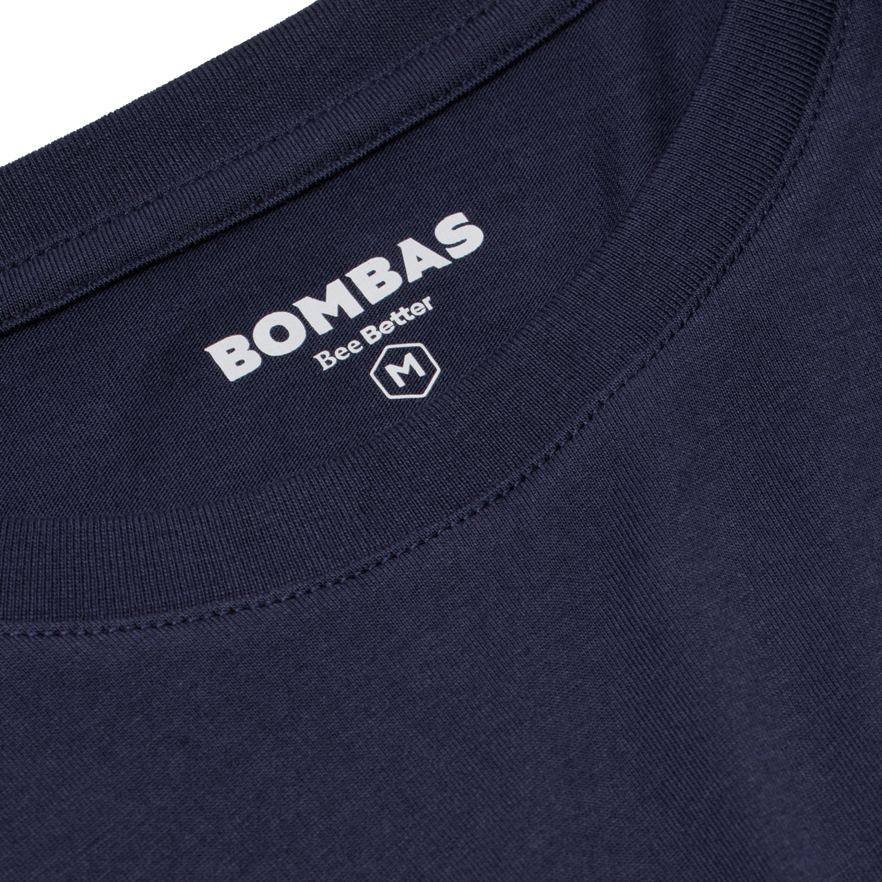 Men's Pima Cotton Crew Neck T-Shirt - Midnight Navy Detail [8525]