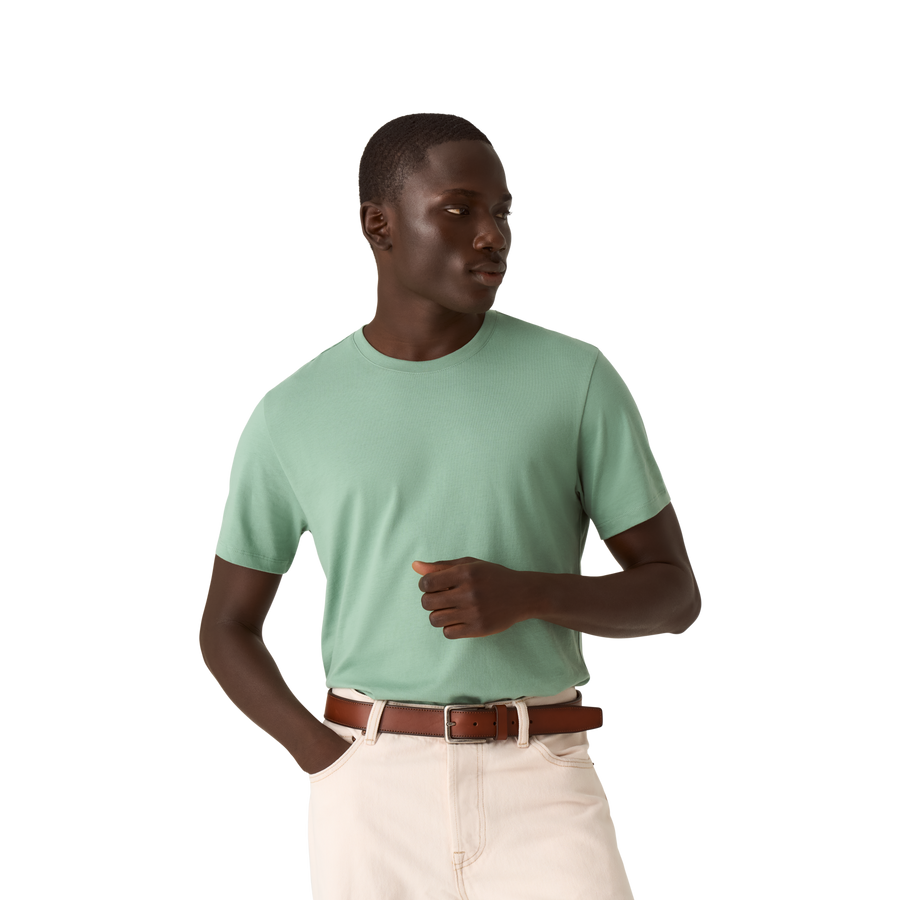 Men's Pima Cotton Crew Neck T-Shirt - Smooth Off Duty Cut