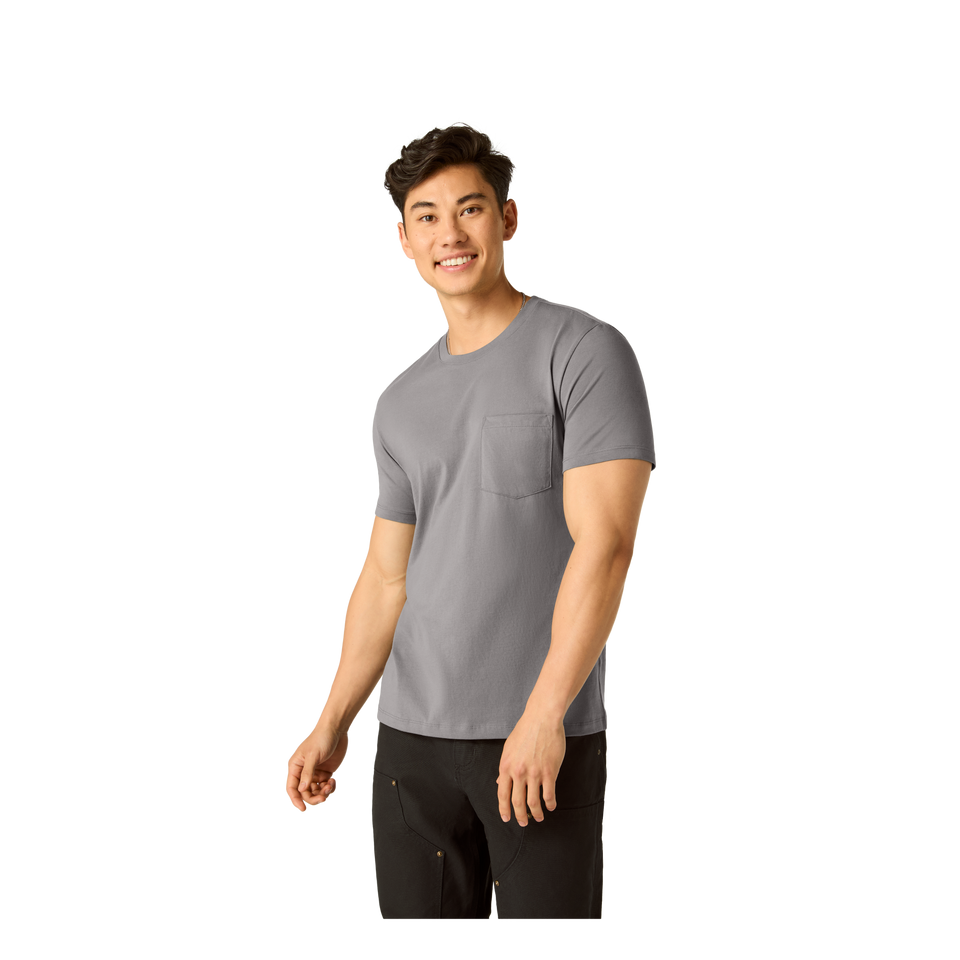 Men's Classic Fit Pima Cotton Pocket Crew T-Shirt - Boulder MO1 [8527]