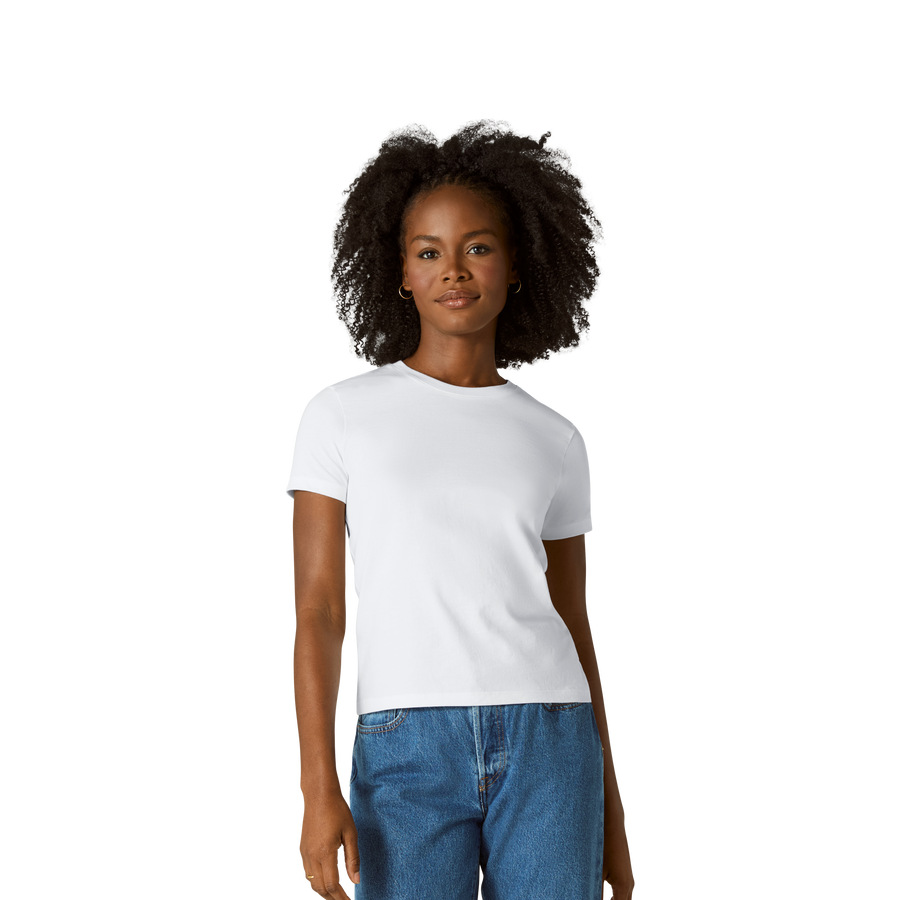 Women's Pima Cotton Slim Crew Neck T-Shirt - Soft Cotton