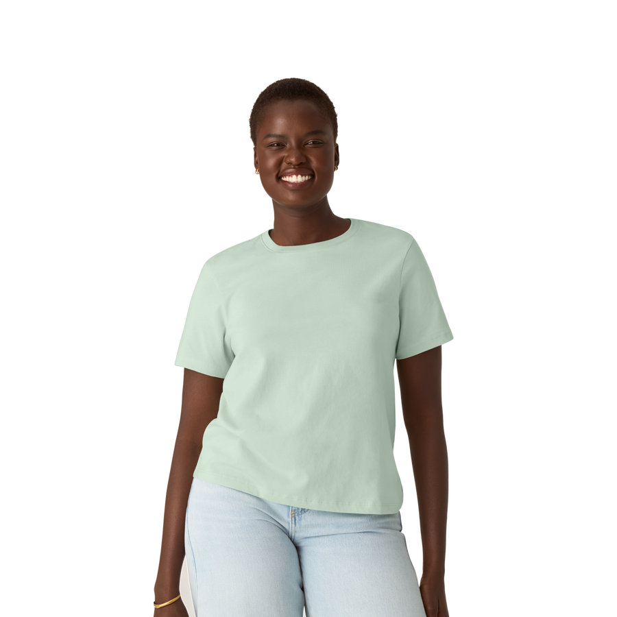 Women's Pima Cotton Crew Neck T-Shirt - Casual Base Layer