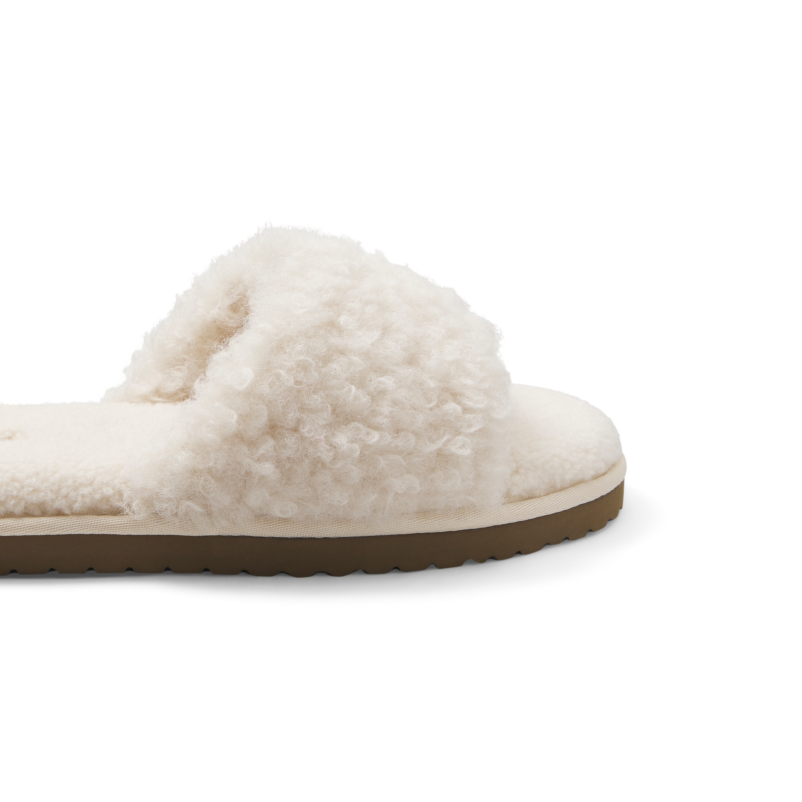 Women's Sunday Plush Slide - Cream Detail [8556]