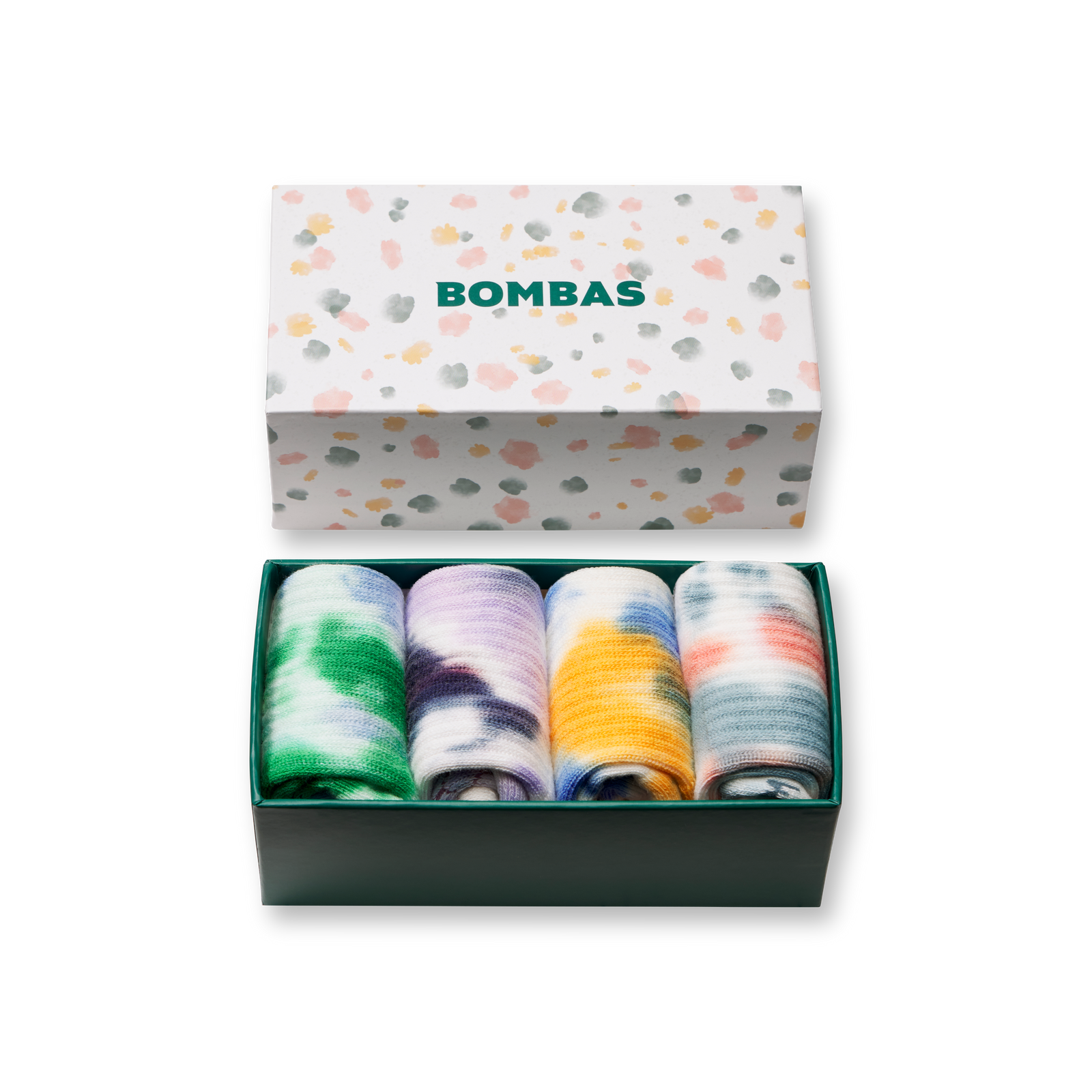 Junior Celebration Calf Sock 4-Pack Gift Box - Tie-Dye Mix L (Socks in Box) [8915]