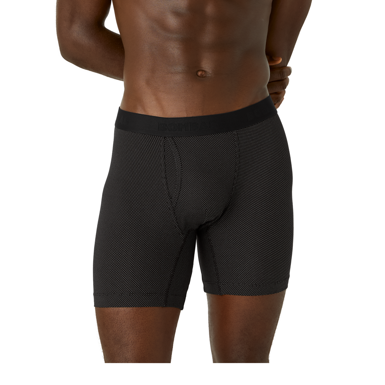 Men's Cotton Modal Blend Boxer Brief - Black Birds Eye MO1 [8707]