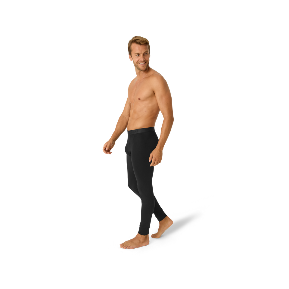 Cotton Modal Blend Long Underwear - Black MO2 [8713]
