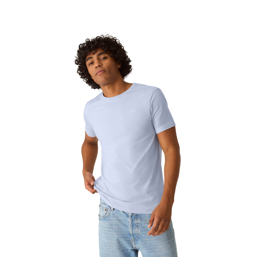 Men's Pima Cotton Slim Crew Neck T-Shirt - Relaxed Ready