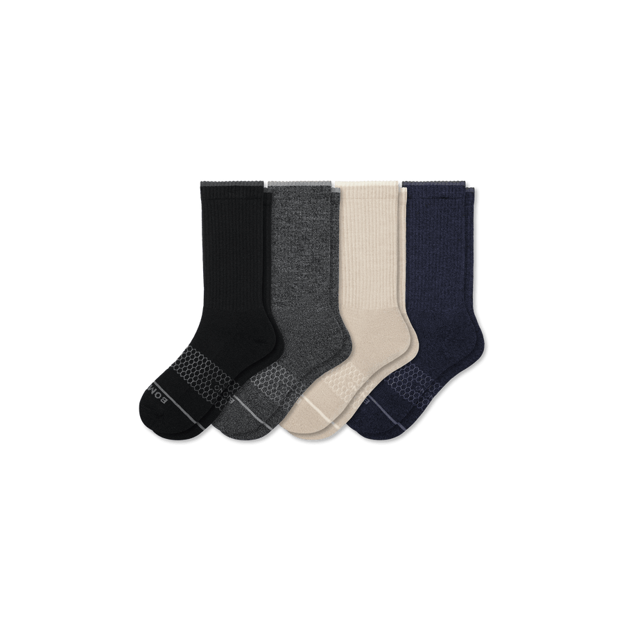 Women's Merino Wool Blend Calf Sock 4-Pack - Cozy Everyday Fit