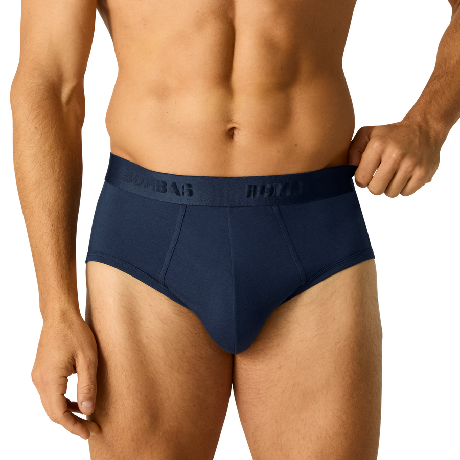 Men's Cotton Modal Blend Flyless Brief - Smooth Core Ease