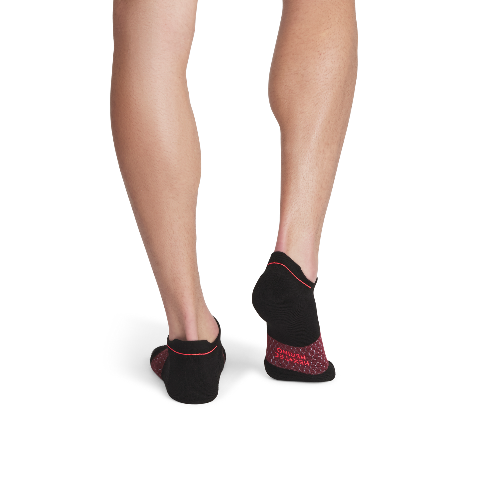 Merino Wool Blend Athletic Ankle Socks - Black Wine MO2 [8828]