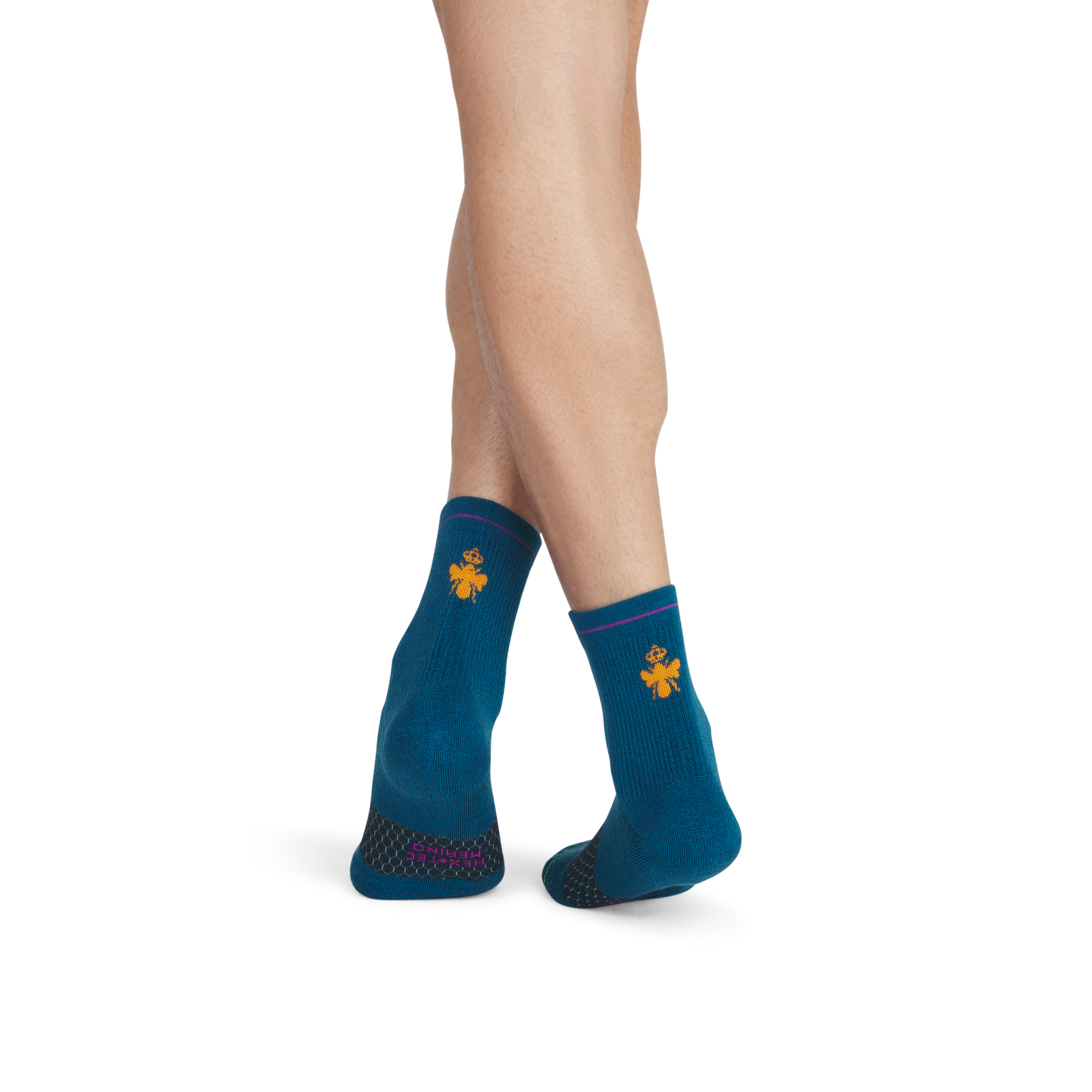 Merino Wool Blend Athletic Quarter Socks - Blue Teal MO2 [8829]