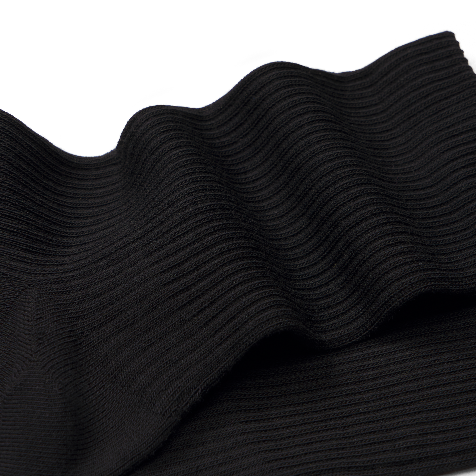 Modern Rib Half Calf Socks - Black Detail [8884]