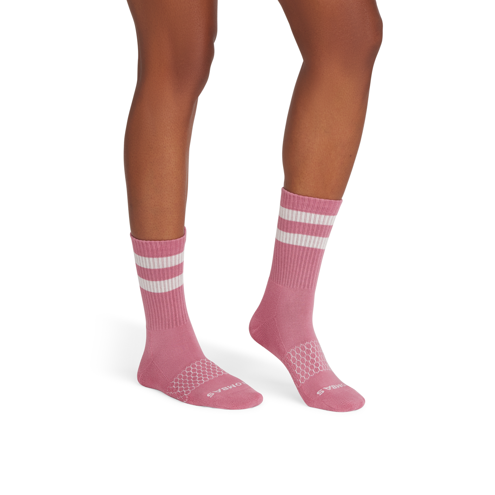 Half Calf Socks driedrose-softwhite-adult-female-onmodel-1-transparent