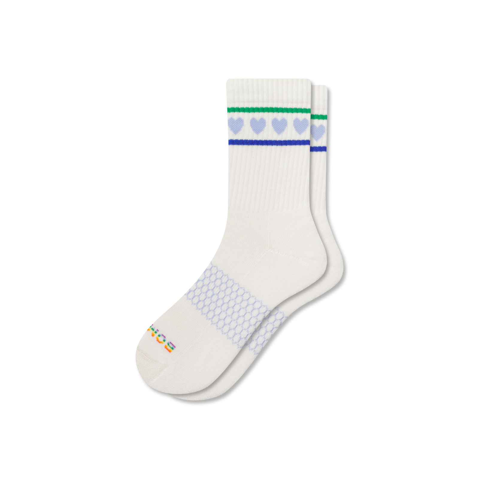 Pride Half Calf Socks - soft white dawn blue L [8973]