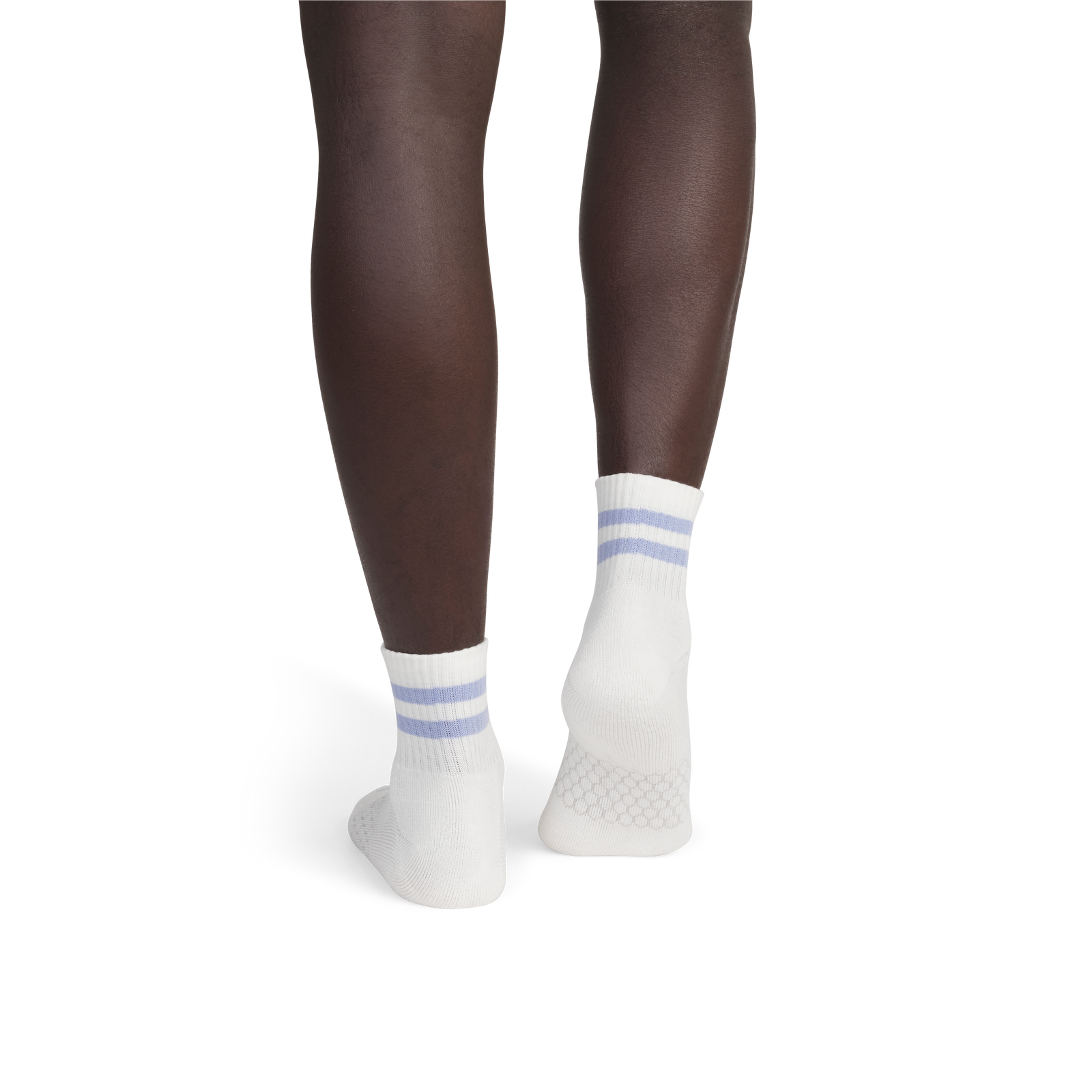 Vintage Stripes Quarter Socks - Soft White / Dawn Blue MO2 [9006]