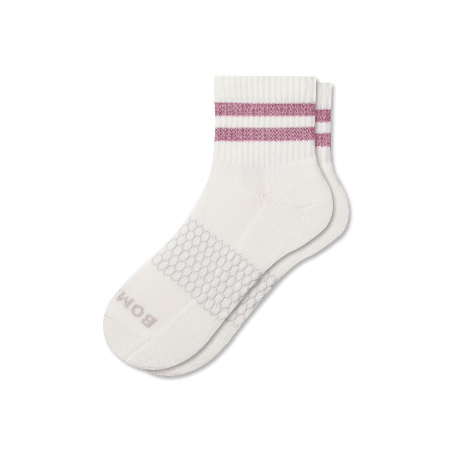 Women's Vintage Stripes Quarter Socks - Breathable Hike Pair
